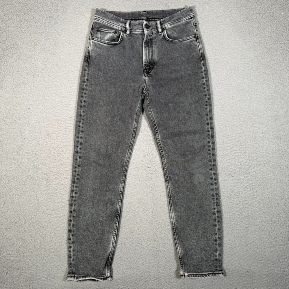 Acne Studios Jeans Womens 28x25 Charcoal Relaxed Taper Mom Denim 5 Pocket Italy